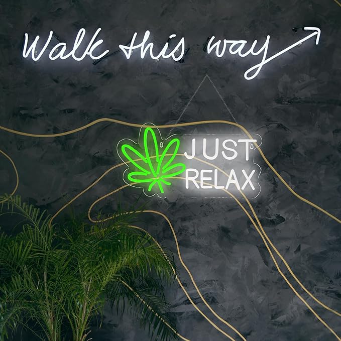 JUST RELAX Neon Sign Led Wall Decor Man Cave Neon Light Up Signs Wall Art - Image 6