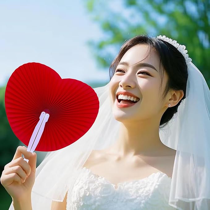 12 Packs Decorative Paper Folding Hand Fans Handheld - Image 3