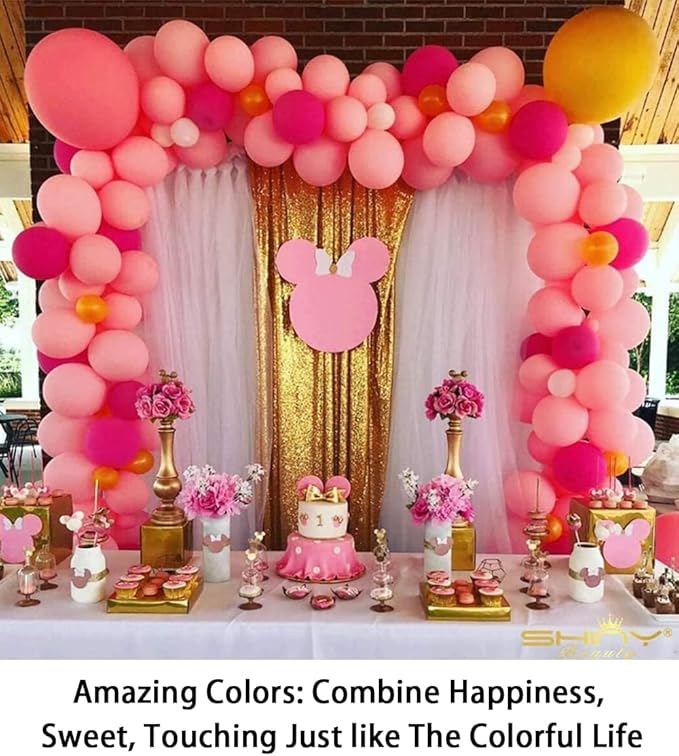 ShinyBeauty Sequin Backdrop 4x10ft Shiny Gold Sequin Curtains 2 Panels Glitter - Image 3