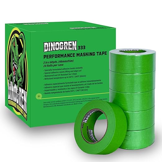 DINOGREN High Performance Automotive Masking Tape – 2 Inch x 60 Yards – Heat & by LAUCO