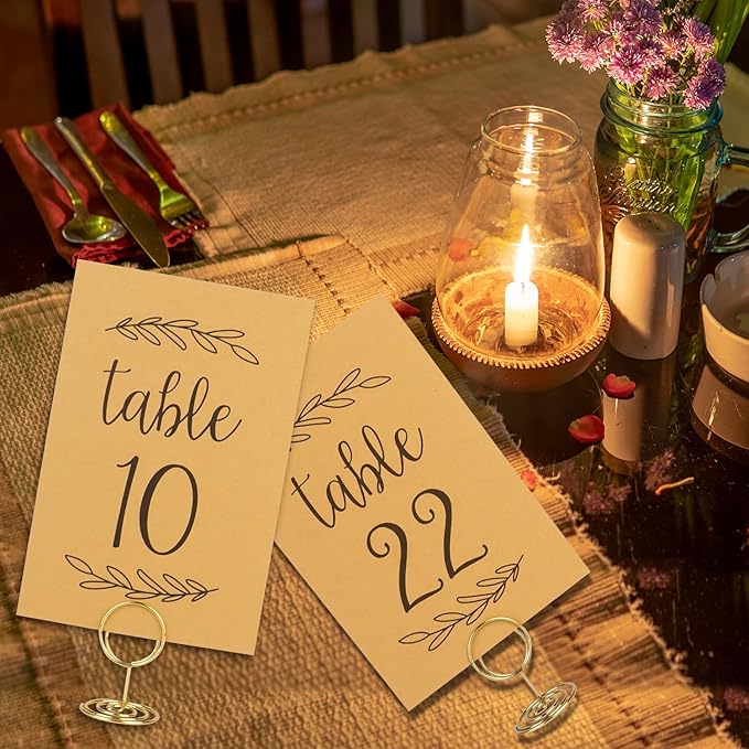 Wedding Table Numbers 1-25, 25 Karft Cards - Image 3