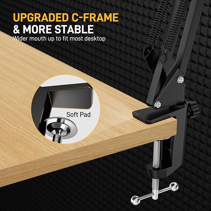 MAONO Boom Arm Microphone Stand: Adjustable Metal Suspension Mic Boom Arm - Image 7