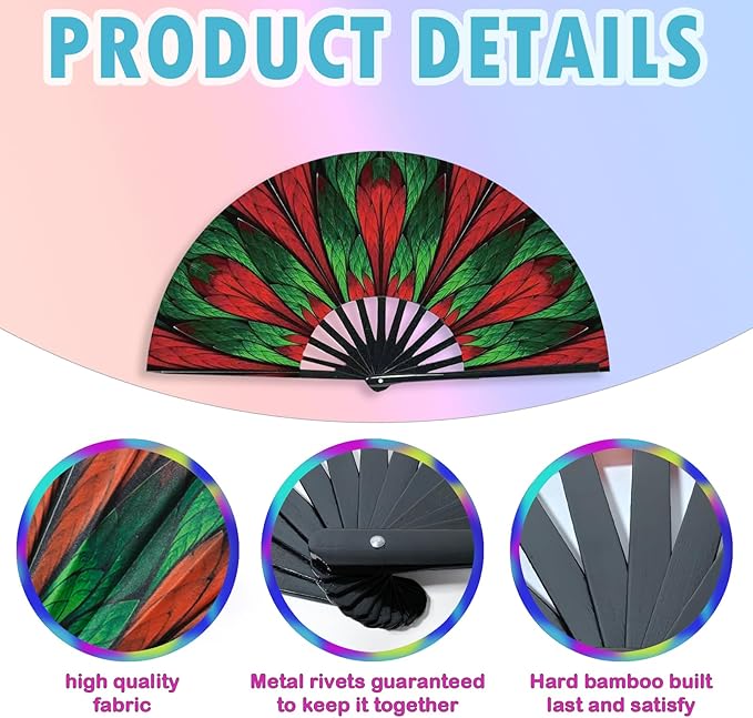 Boots on The Ground Fan, Large Folding Hand Fan - Image 3