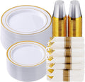 Goodluck 350 Piece Gold Plastic Dinnerware Set by GoodLuck
