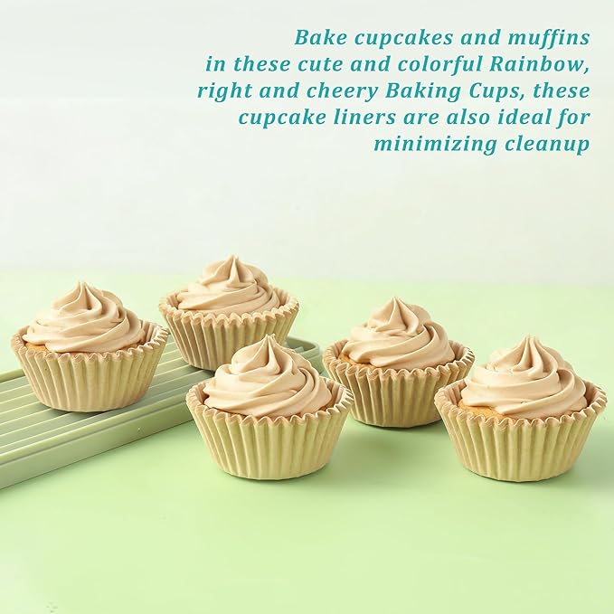 1.4 inch 1000-Count Mini Cupcake Liners Bright Colorful Muffin Baking Cups - Image 7