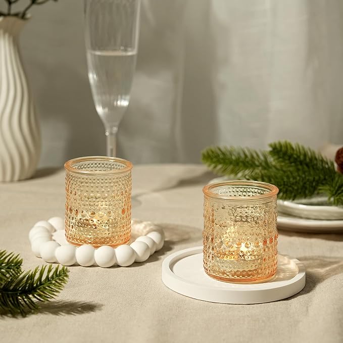 36ps Gold Votive Candle Holders, Tea Light Candle Holder Glass - Image 3