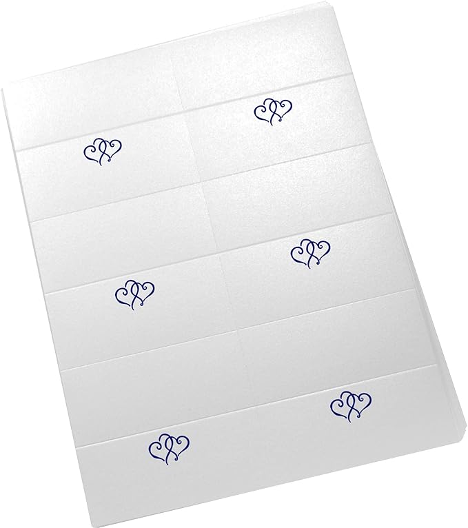 Linked Hearts Printable Place Cards, Laser & Inkjet Printers - Image 3