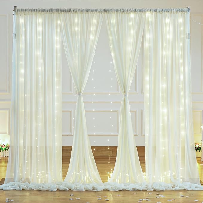 10ft x 10ft Ivory Backdrop Curtain - Image 8