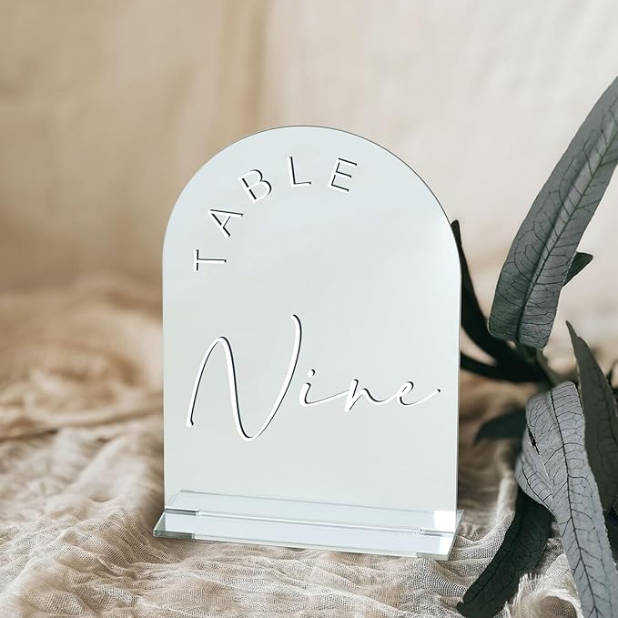 JINMURY Sliver Arch Wedding Table Numbers 1-10 - Image 6