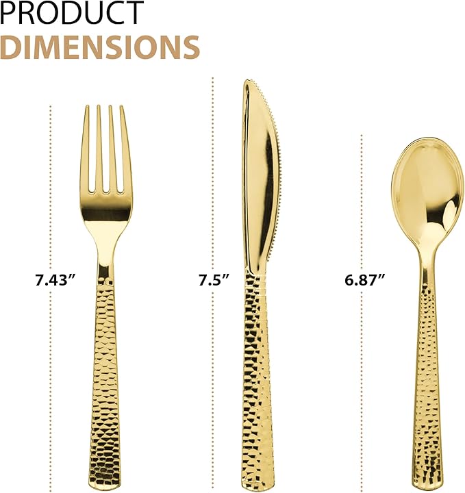 Plastic Cutlery Silverware Extra Heavyweight Disposable Flatware, Full Size - Image 2