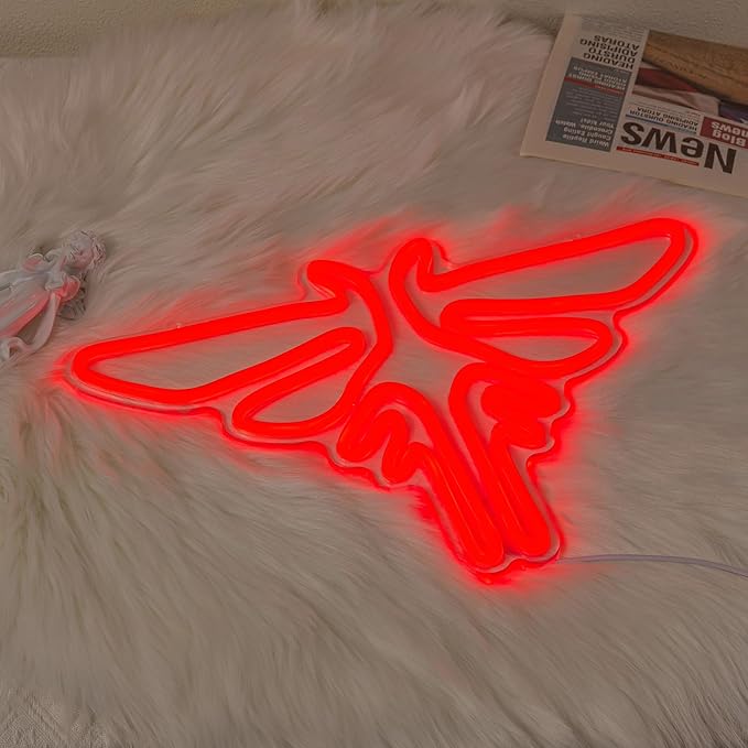 Moth Neon Sign Game Neon Light for wall Decor Red LED Neon Signs Animal Neon - Image 5