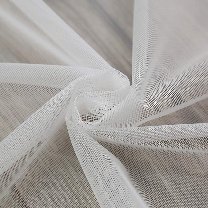 78" Vintage Sheer Voile Elegant Linen Fabric Touch Rod Pocket Tulle Backdrop - Image 6