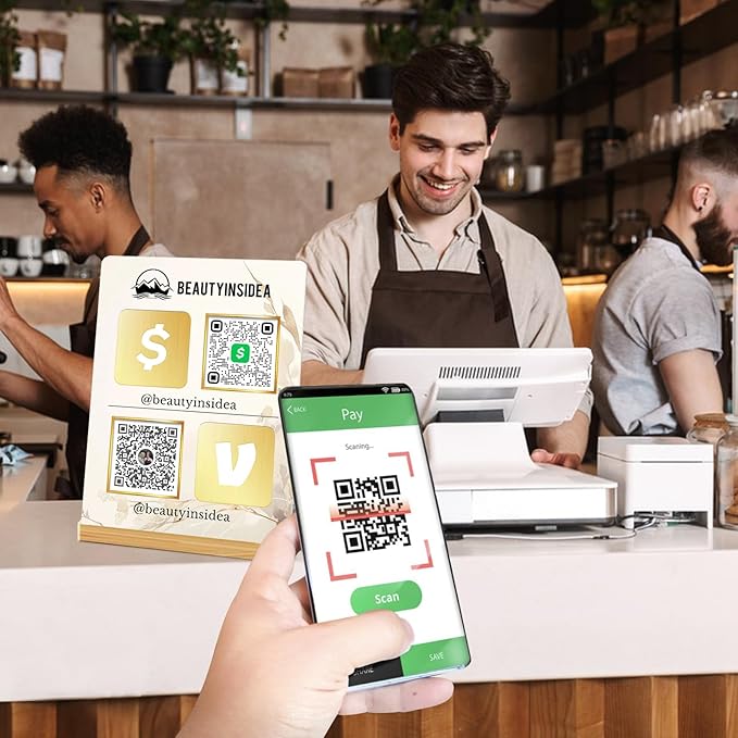 Personalized Custom Metal QR Code Sign Venmo Cashapp Scan to Pay - Image 5