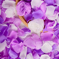 180 PCS Real Purple White Rose Petals by Eslibin