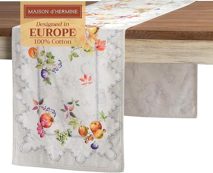 Maison d' Hermine Table Runner 100% Cotton Double Layer Table Runners 108 by MaisondHermine