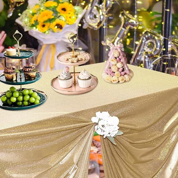 Fitable Sequin Tablecloth for Parties 90x132 Inch - Image 2