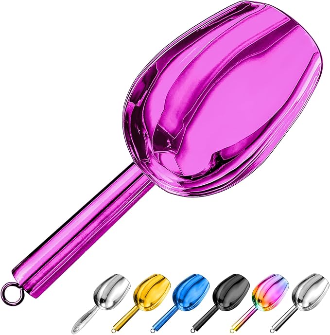 Metal Ice Scoop 3 Oz, Small Stainless Steel Ice scooper by Sanhaipen