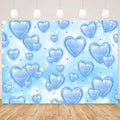 Sensfun 10x7ft Light Blue Heart Backdrop Early 2000s Party Decorations Old by Sensfun