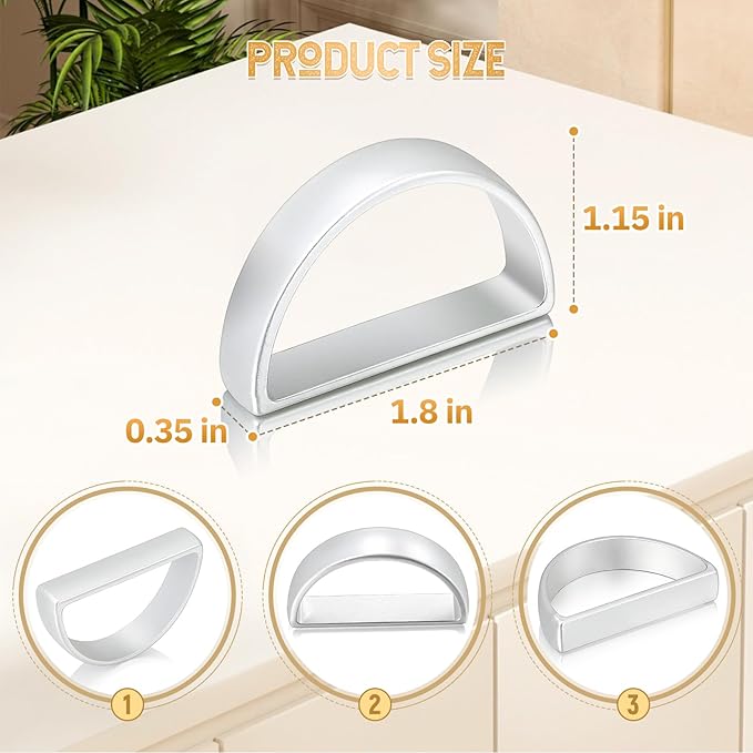 KPOSIYA Napkin Rings Set of 8, Metal Silver Napkin Rings Bulk - Image 4