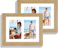 8x10 Picture Frame Set of 2, Natural Oak Wood Frame by Hongkee