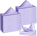 Bailarina 80 Pack Lavender Satin Napkins, 17x17 Inches Wedding Napkins Square by Bailarina