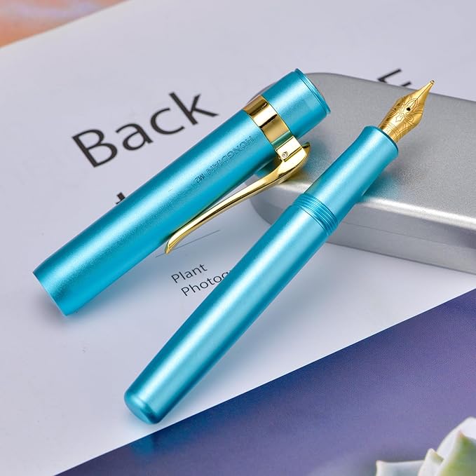 HONG DIAN M2 Black Forest Mini Fountain Pen, Fine Soft Nib & Sleek Shape - Image 9
