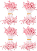600-Pack Flower Stamens for Crafts, 5mm Double Heads Artificial Pearl Floral by MMETERXITY