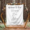 Welcome to Our Happily Ever After Backdrop by DEVONDESIGN