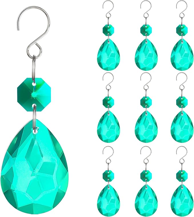 H&D HYALINE & DORA 3Inch Crystal Suncatcher Bauhinia Prisms Pendants 10Pcs - Image 6