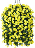 HyeFlora Artificial Fake Hanging Outdoor Flowers Plants Basket, Faux Silk by HyeFloraartificialflowers