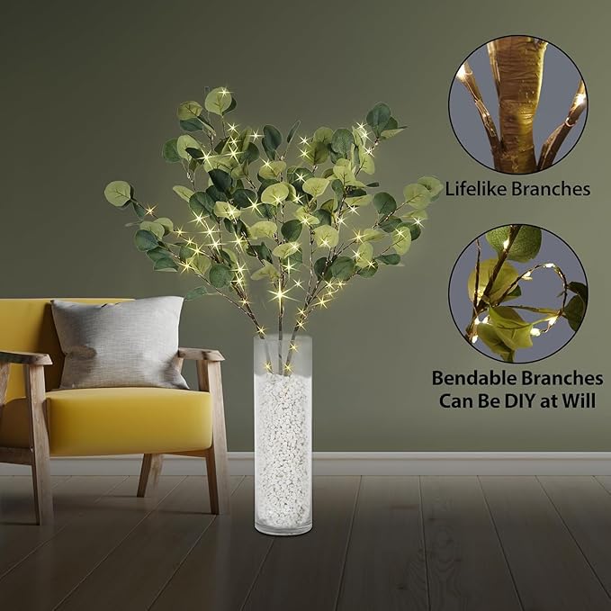 Lighted Eucalyptus Branches - Image 4