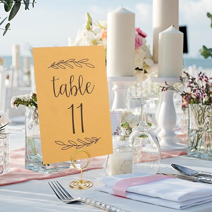 Wedding Table Numbers 1-25, 25 Karft Cards - Image 6