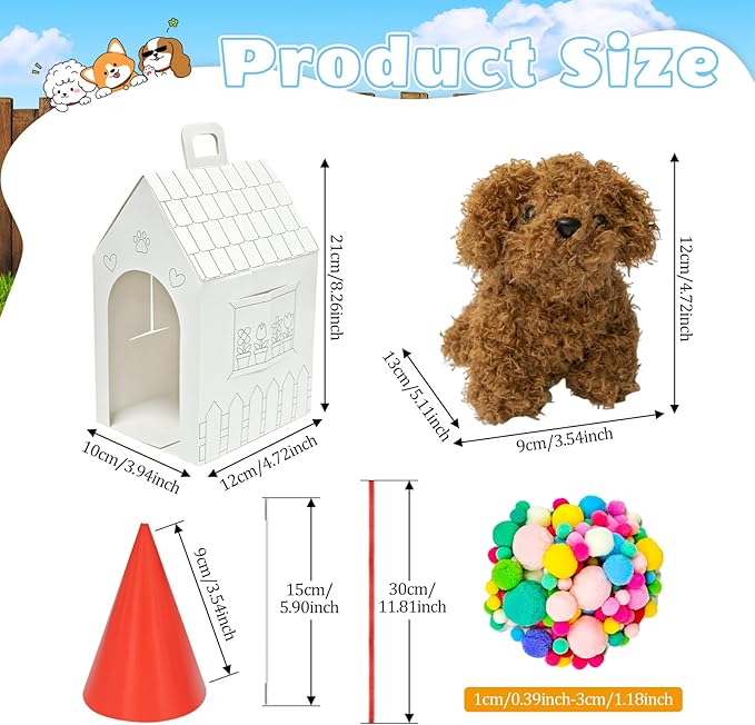 Cinrobiye 12 Sets Adopt a Puppy Party Favors DIY Dog Party Boxes Set Include 12 - Image 2