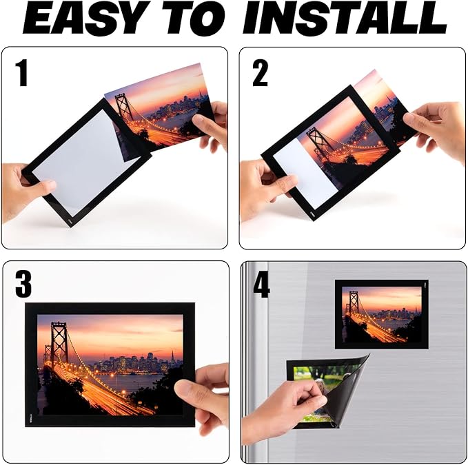 5X7 Magnetic Picture Frames for Fridge, Magnets Photo Pockets/Sleeves, Printing - Image 4