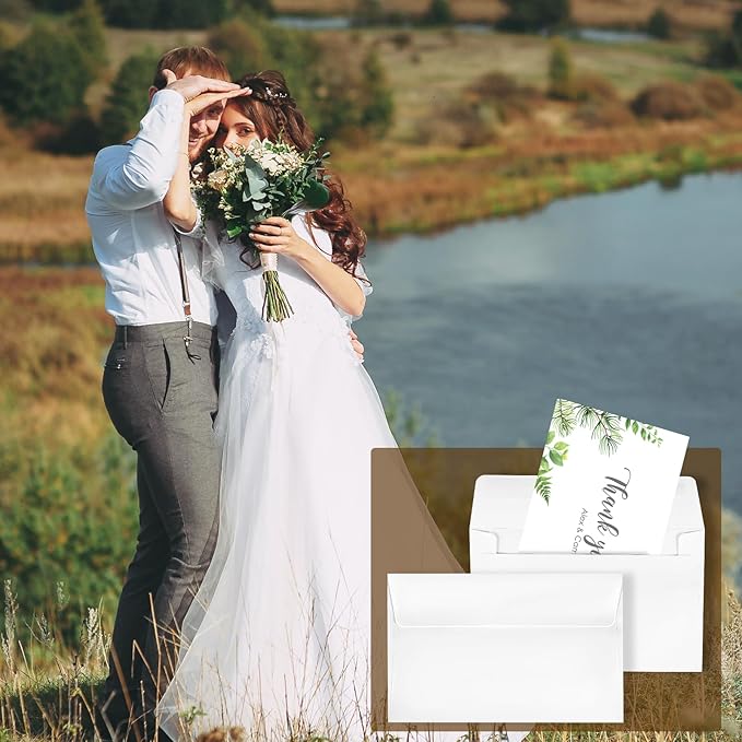 gisgfim 1000 Pcs A6 Envelopes 4.75x6.5 Inches Self Adhesive Invitation Envelopes - Image 6