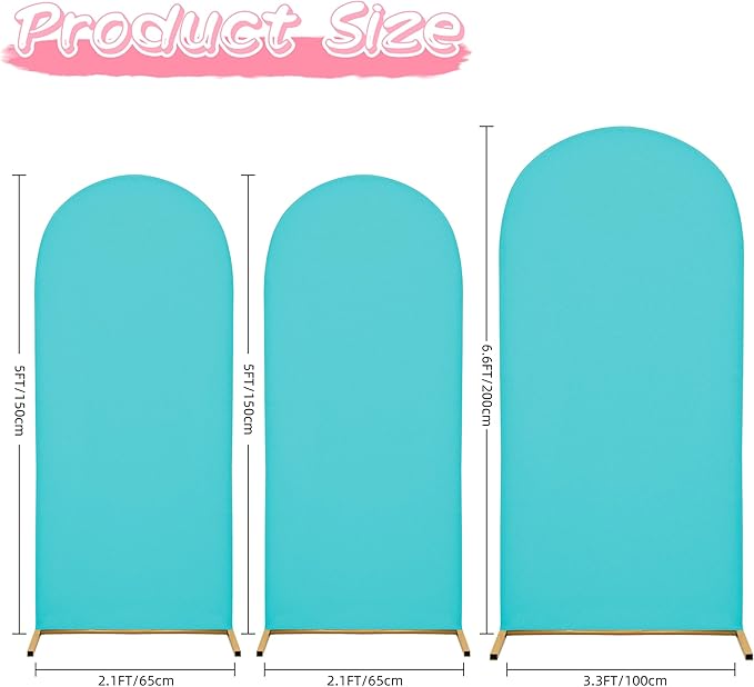 6.6FT Wedding Arch Covers Arch Backdrop Cover Arch Stand Covers Set Arch Cover - Image 5
