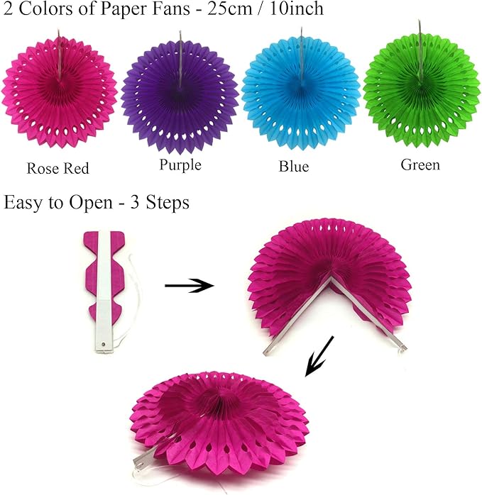ZERODECO Party Decoration, Pom Poms Flowers, Garlands String Polka Dot and - Image 3