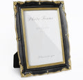 Cuspin Vintage Picture Frame 5x7 Black and Gold Frame, Ornate Textured by Cuspin