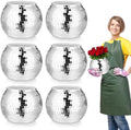 6 Pcs Disco Ball Vase, Plastic Disco Ball Centerpieces Silver Disco Ball by MXOYOXM