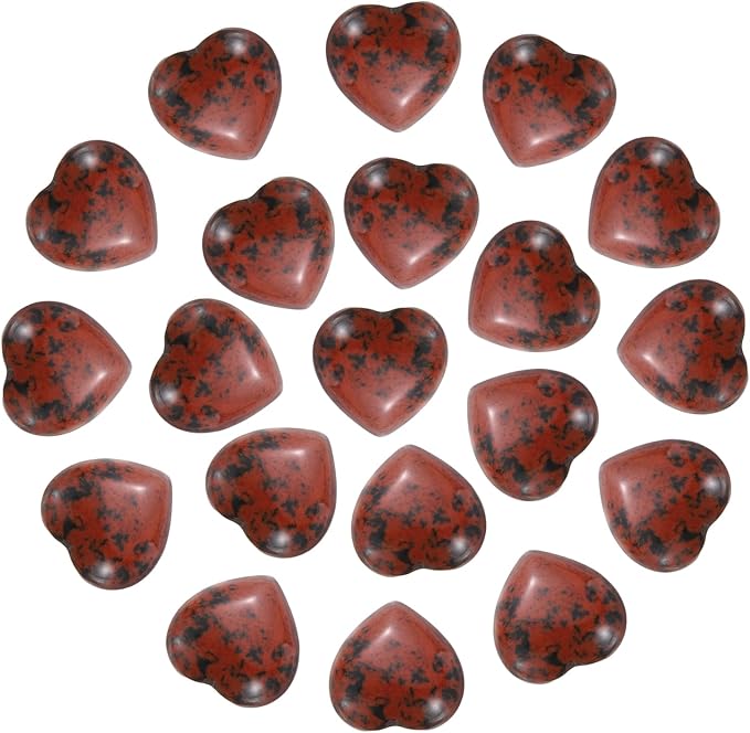 PATIKIL 20 Pcs Natural Heart Shaped Crystal Stone, 0.6 Inch Mini Polished Love by PATIKIL