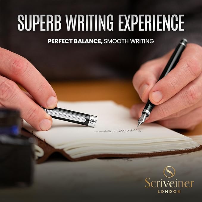 Scriveiner Black Green Fountain Pen - Image 4