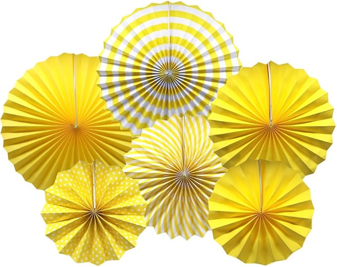 ADLKGG Party Hanging Paper Fans Set by ADLKGG