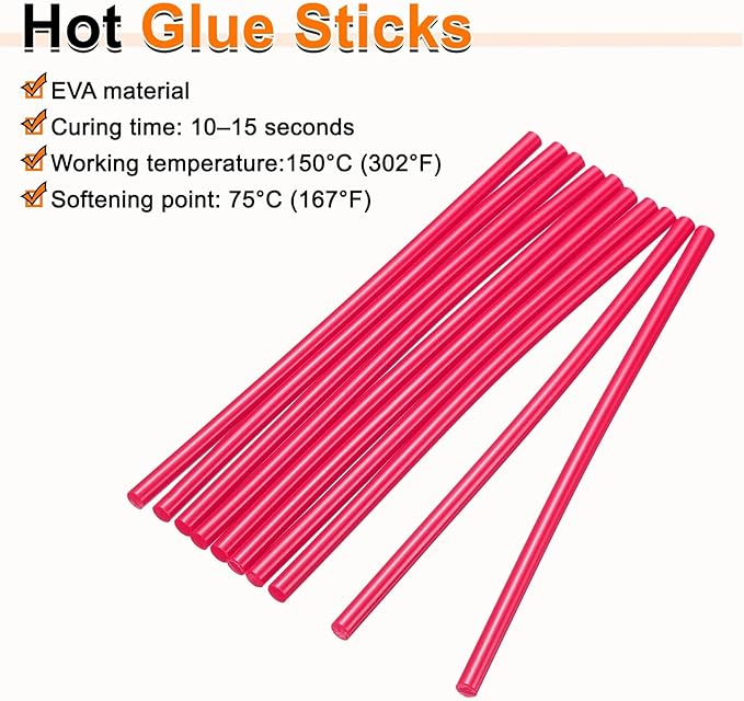 HARFINGTON 10pcs Hot Glue Sticks 0.28" Dia x 9.84" Long EVA Mini Hot Melt - Image 4
