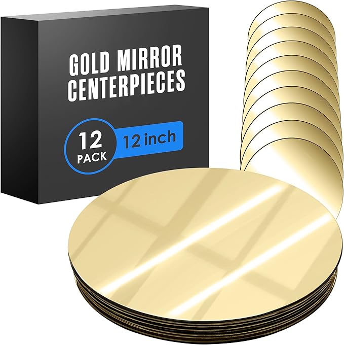 Houseables Gold Mirror Centerpieces by Houseables