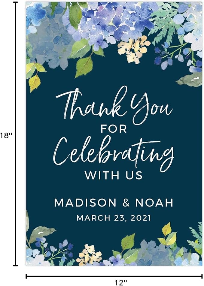Andaz Press Personalized Extra Large Wedding Easel Board Party Sign, 12x18-inch - Image 8