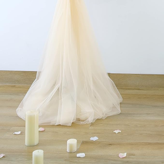 Champagne Sheer Backdrop Curtains - Image 7