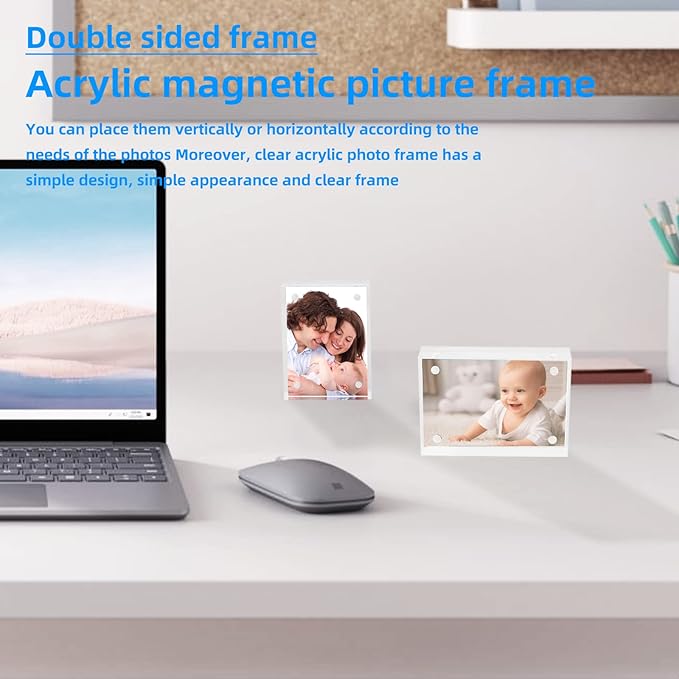 Acrylic Picture Frame 2.5 x 3.5 Clear Acrylic Business Card Frame Double Sided - Image 7