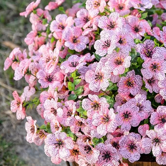 HyeFlora Artificial Flowers for Outdoor Indoor Garden Home Decoration, Faux - Image 2