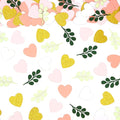 200PC Heart Wedding Confetti Greenery Eucalyptus Table Scatters by Vofrise
