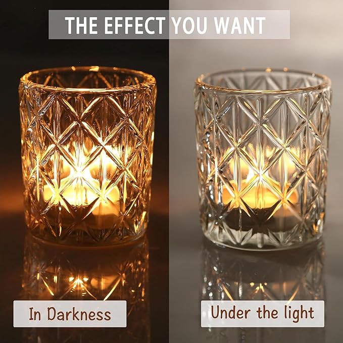 72pcs Clear Votive Candle Holders, Vintage Glass Candle Holder - Image 5